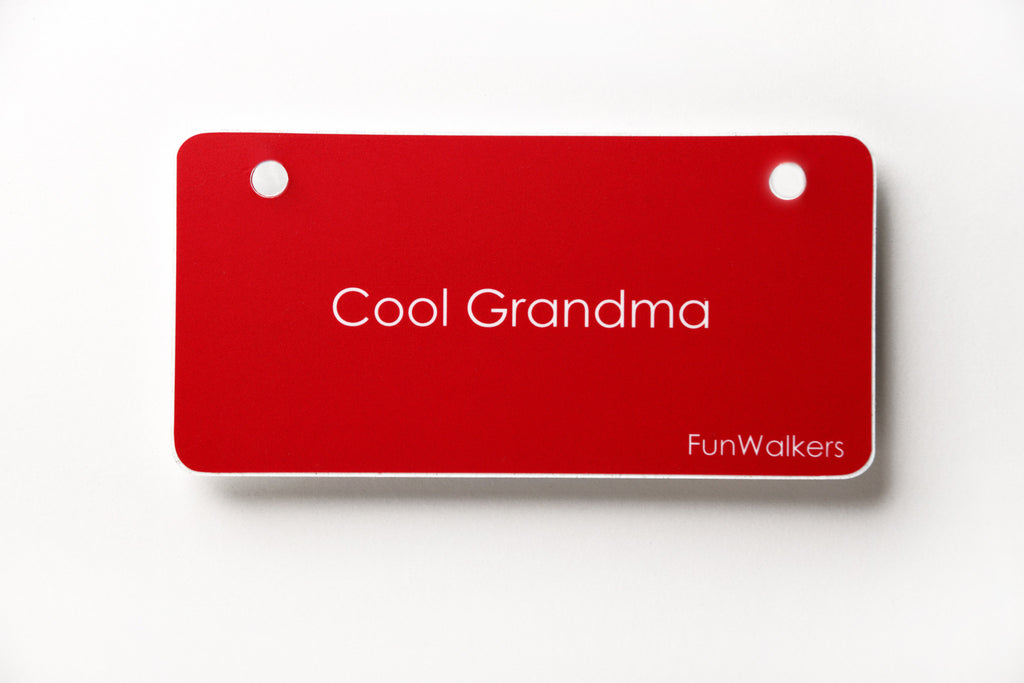 "Cool Grandma" 3 x 6" Funwalkers License Plaque for Rollators, Scooters