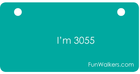 I'm 3055 - Funwalkers License Plate for Walkers, Rollators, Scooters